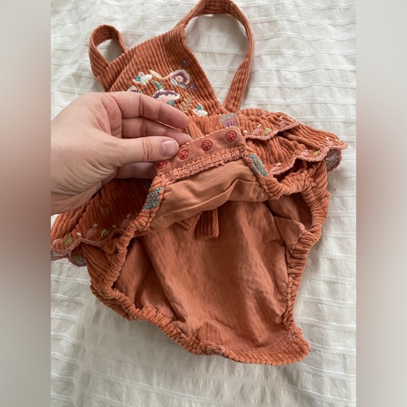 Louise Misha Embroidered Corduroy Romper - Picture 5 of 6